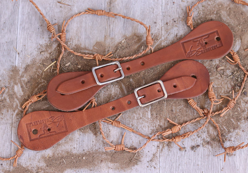 Simple leather spur straps